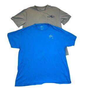 Salt Life Guy Harvey Mens T-Shirts XL Lot Of 2 Fishing Short Sleeve Casual